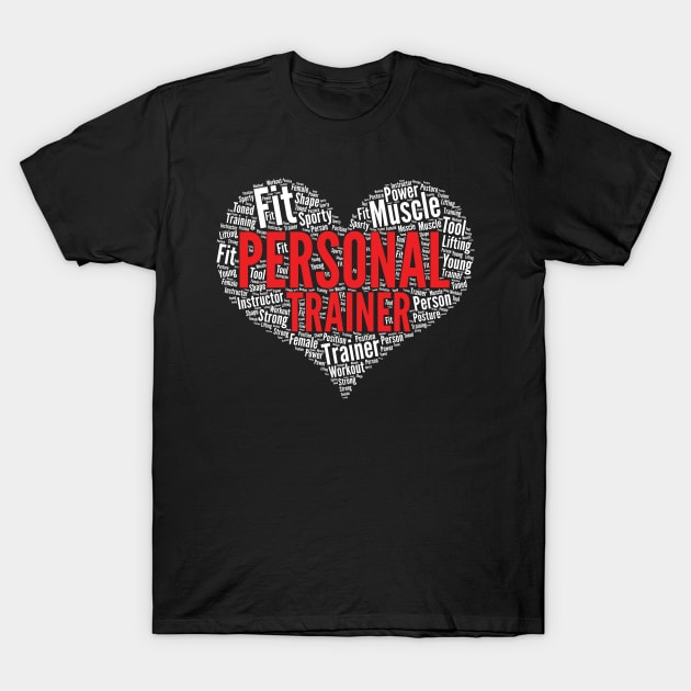 Gym Personal Trainer Heart Shape Exercise Fitness Training graphic T-Shirt by theodoros20